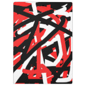 Graffiti: zwart, wit en rood klembord (Achterkant)
