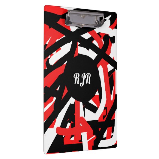 Graffiti: zwart, wit en rood klembord (Rechts)