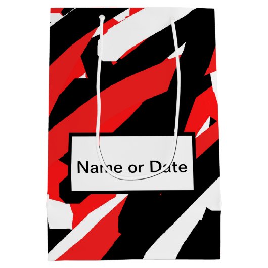 Graffiti: zwart, wit en rood medium cadeauzakje (Achterkant)