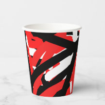 Graffiti: zwart, wit en rood