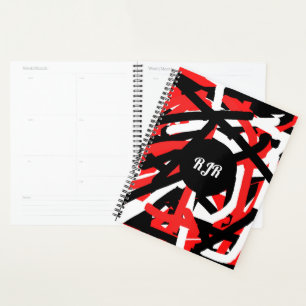 Graffiti: zwart, wit en rood planner