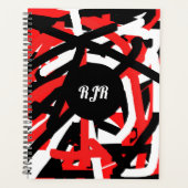 Graffiti: zwart, wit en rood planner (Voorkant)