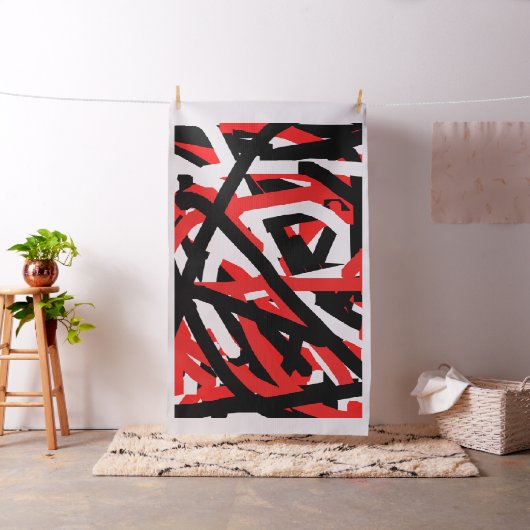 Graffiti: zwart, wit en rood stof (Voorbeeld)
