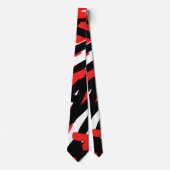 Graffiti: zwart, wit en rood stropdas (Voorkant)