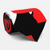 Graffiti: zwart, wit en rood stropdas (Opgerold)