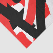 Graffiti: zwart, wit en rood tissuepapier (Detail)