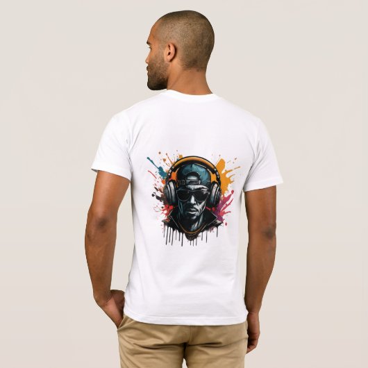 Graffitibeats, spetterende beats t-shirt (Achterkant volledig)