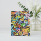 graffitidarmen briefkaart (Staand voorkant)