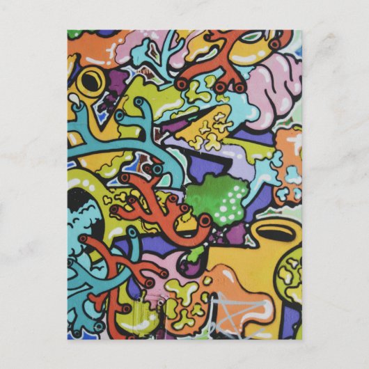 graffitidarmen briefkaart (Voorkant)
