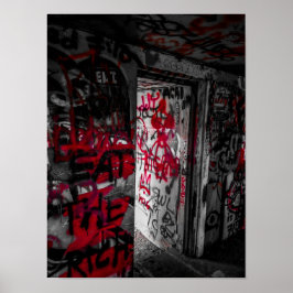 Graffitied Bunker Odiorne State Park Poster