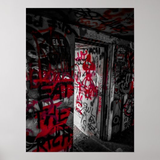 Graffitied Bunker Odiorne State Park Poster (Voorkant)