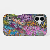 graffitikunst iPhone 16 hoesje (Achterkant horizontaal)