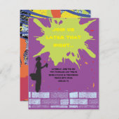 Graffitikunstenaar Bar Bat Mitswa nodigt Kaart uit (Voorkant / Achterkant)