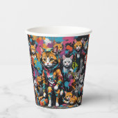 Graffitikunstenaar Legend Cat Birthday Papieren Bekers (Voorkant)