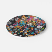 Graffitikunstenaar Legend Cat Birthday Papieren Bordje (Gekanteld)