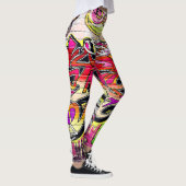 Graffitimuur, stadskunst leggings (Rechts)