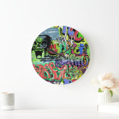 Graffitimuur: Urban Hip Hop Grote Klok (Huis)