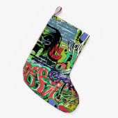Graffitimuur: Urban Hip Hop Kleine Kerstsok (Voorkant (Hangend))