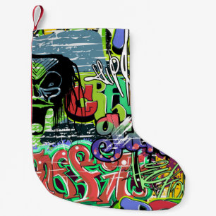 Graffitimuur: Urban Hip Hop Kleine Kerstsok