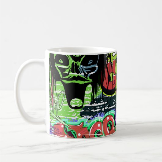Graffitimuur: Urban Hip Hop Koffiemok (Links)