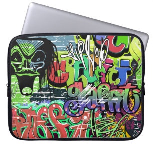 Graffitimuur: Urban Hip Hop Laptop Sleeve