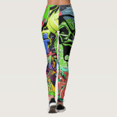 Graffitimuur: Urban Hip Hop Leggings (Achterkant)