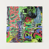 Graffitimuur: Urban Hip Hop Wandkleed (Voorkant (horizontaal))