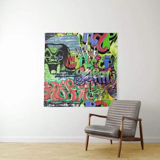 Graffitimuur: Urban Hip Hop Wandkleed (In situ)