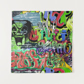 Graffitimuur: Urban Hip Hop Wandkleed (Voorkant)