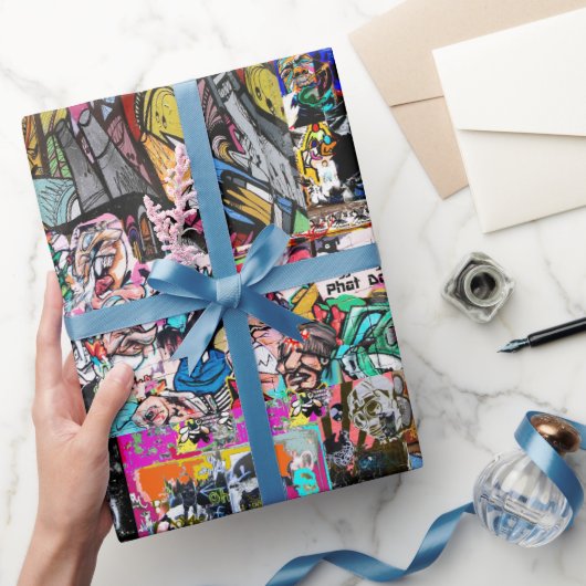 Graffitimuurcollage Cadeaupapier (Geschenken)