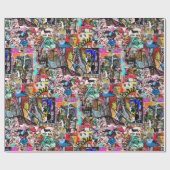 Graffitimuurcollage Cadeaupapier (Vlak)