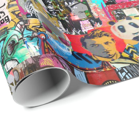 Graffitimuurcollage Cadeaupapier (Rol Hoek)