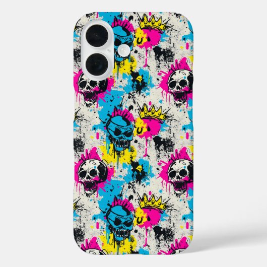 Graffitipatroon met neonkleuren en urbane grunge Case-Mate iPhone case (Achterkant)