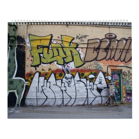 Graffitis te Donaukanal, Wenen, Oostenrijk, 2023 Kalender (Hoes)