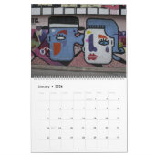 Graffitis te Donaukanal, Wenen, Oostenrijk, 2023 Kalender (Jan 2026)