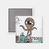 Graffitti Aliens Magneet (Voorkant / Achterkant)