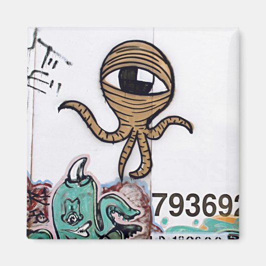 Graffitti Aliens Magneet (Voorkant)