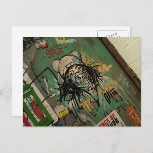 Graffitti and Wall art, stadscentrum manchester Briefkaart (Voorkant / Achterkant)