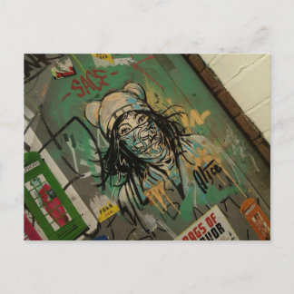 Graffitti and Wall art, stadscentrum manchester Briefkaart
