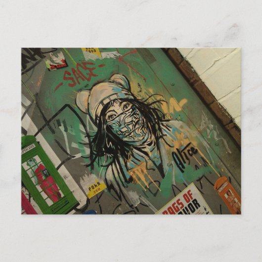 Graffitti and Wall art, stadscentrum manchester Briefkaart (Voorkant)