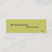 Graffitti-naamkaart Mini Visitekaartje (Achterkant)