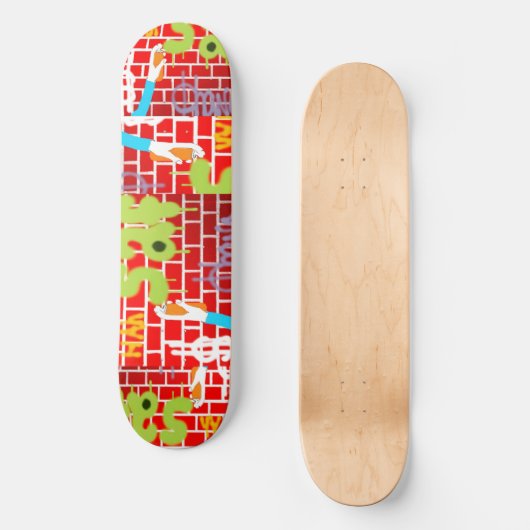 Graffitti spray Skateboard (Voorkant)