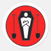 Grafgraafvereniging 13 ronde sticker (Voorkant)