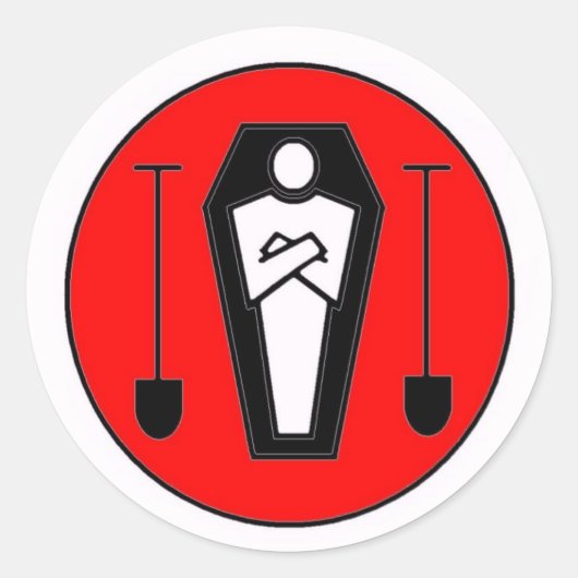 Grafgraafvereniging 13 ronde sticker (Voorkant)