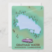 Grafham Water Huntingdon Cambridgeshire Map (Achterkant)