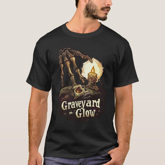 Grafheuvel Gloed - Skelet Halloween T-shirt (Voorkant)