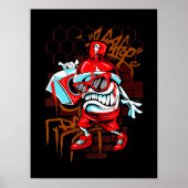 Grafi Art Spray Paint Urban Hip Music Lover Poster (Voorkant)