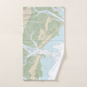 Grafiek 11511 van de Ossabaw- en St Catherines-gel Bad Handdoek (Handdoek)