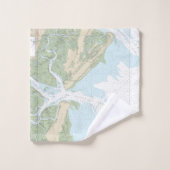 Grafiek 11511 van de Ossabaw- en St Catherines-gel Bad Handdoek (Wasdoekje)