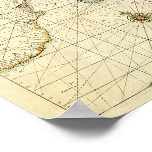 Grafiek 1690 Zee van de Nederlandse East India Com Poster (Hoek)